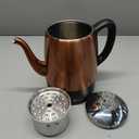 Mixpresso Electric Coffee Percolator Copper Body with Stainless Steel Lids Coffee Maker, Percolator Electric Pot - 4 Cups, Copper Camping Coffee Pot