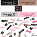 260 Pieces of Sewing Labels for Handmade Items, Sewing Labels, Two Styles to Choose from, Widely Used in DIY Crafts, Knitting, Crochet, Suitable for Handicraft Enthusiasts (4 Colors)