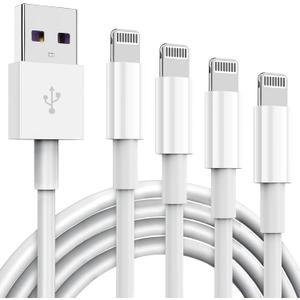 TUMABER 5 Pack Apple MFi Certified iPhone Charger Cable 3Ft, Lightning to USB Cord 3 Foot, 2.4A Fast Charging,Apple Phone Long Chargers for 13/12/11/11Pro/11Max/ X/XS/XR/XS Max/8/7/6, White