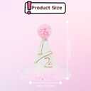 Half Birthday Party Hat, 6 Month Celebration, White and Pink with Gold Number, Glitter Party Decoration
