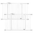 Babelio Baby Gate, 29-48 Inch Auto Close Pet Gate PressGuard P7, Easy Install Pressure-Mounted Safety Gate, Extra Wide Pet Gate for Stairs and Doorways, 2 Pack White