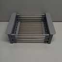 Sink Holder Stainless Steel Telescopic Basket Telescopic Sink Rack Dishwashing Basket Dish Sink Rack Kitchen Rack Daily Use