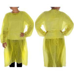 Dealmed Yellow Isolation Gown  Disposable Medical Gowns, Latex-Free, Perfect for Hospitals, Medical Facilities, and Physicians Offices (Pack of 10)