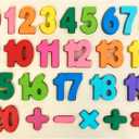 Attmu Number Puzzle Wooden Puzzles for Toddlers Toy, Shape Learning Toys with Puzzle Board & Number Blocks, Preschool Educational Toys Gifts for Girls Boys