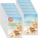Magnetic Photo Pocket Refrigerator 20 Pack, Hold White 2.5X3.5 Photos, Magnetic Photo Frame for Fridge, Locker, Office Cabinet.