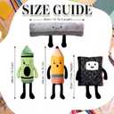 meekoo 4 Pcs Classroom Stationery Plush 15.7 Inch Fun Crayon Pencil Ruler Composition Notebook Plush Stationery Collectible Stuffed Animal Classroom Decoration Reading Room for Party Birthday Gift