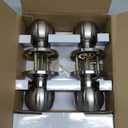 Probrico Brushed Nickel One Keyway Ball Door Knobs Entry Lock with Keys, 3 Pack Keyed Alike Door Locksets, Interior Exterior Keyed Hardware