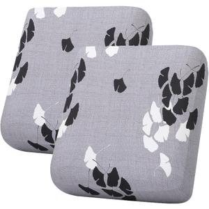 hyha Printed Couch Cushion Covers, Floral Sofa Covers Washable for 2 Cushion Couch, Stretch Pattern Outdoor Cushion Covers for Patio Furniture with Elastic Bottom(2 Packs, Maple Leaf)