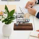 A Truly Great Leader Sign Decor, Thank You Appreciation Gift for Teacher Leaving Graduation Retirement Going Away Farewell Gifts Decorative Signs Plaques YPT1