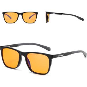 PC Gaming & Computer Glasses | 100% UV400 Protection (99.8% Lab Verified) | Ultra-Light Swiss-Designed Polycarbonate Frame