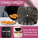 6QT Air Fryer Grill Plate for Bella Pro Series/Paris Hilton Air Fryers, Upgraded Grill Pan Crisper Plate Rack Tray Grate Grid Shelf for 6QT Paris Hilton Air Fryer, Dishwasher Safe, Nonstick