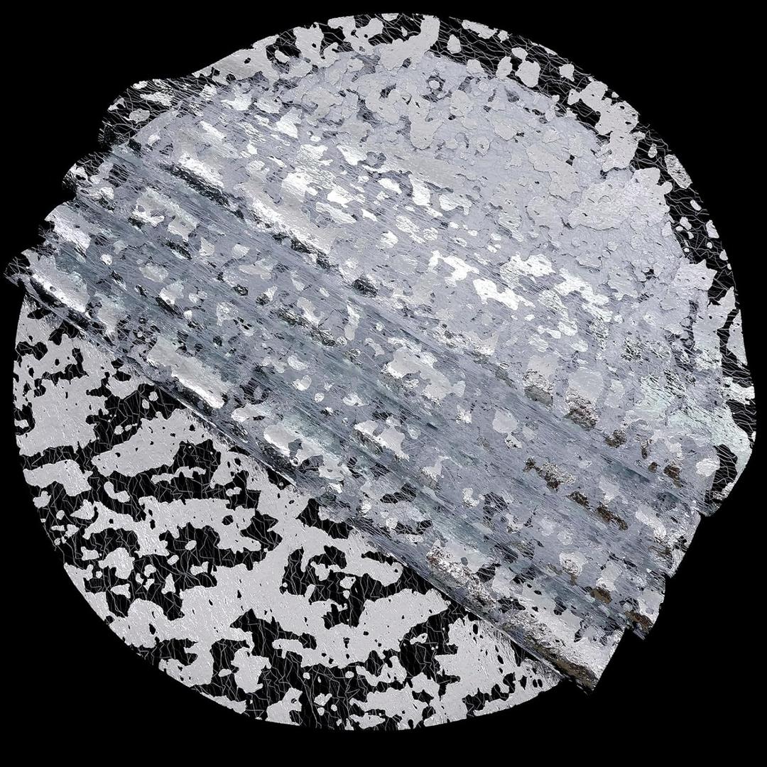 Sliver Placemats Disposable Round Table Mat 13 Inch Silver Foil Mesh Pressed Paper Placemat Sliver Tablecloths Table Runner for Party Wedding Home Dinners Table Decor (Silver, 50 Pcs)