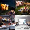Portable Projector Screen with Stand Outdoor: Camping Projection Screen 80 inch 4K Movie Screen for Home Backyard Indoor 16:9 HD Night