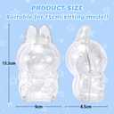 2 x 1 pc Sitting Acrylic Display Case for 15 cm Dolls- Hard Protective Portable Storage Box with Clear Cover Accessories for Sitting Figure