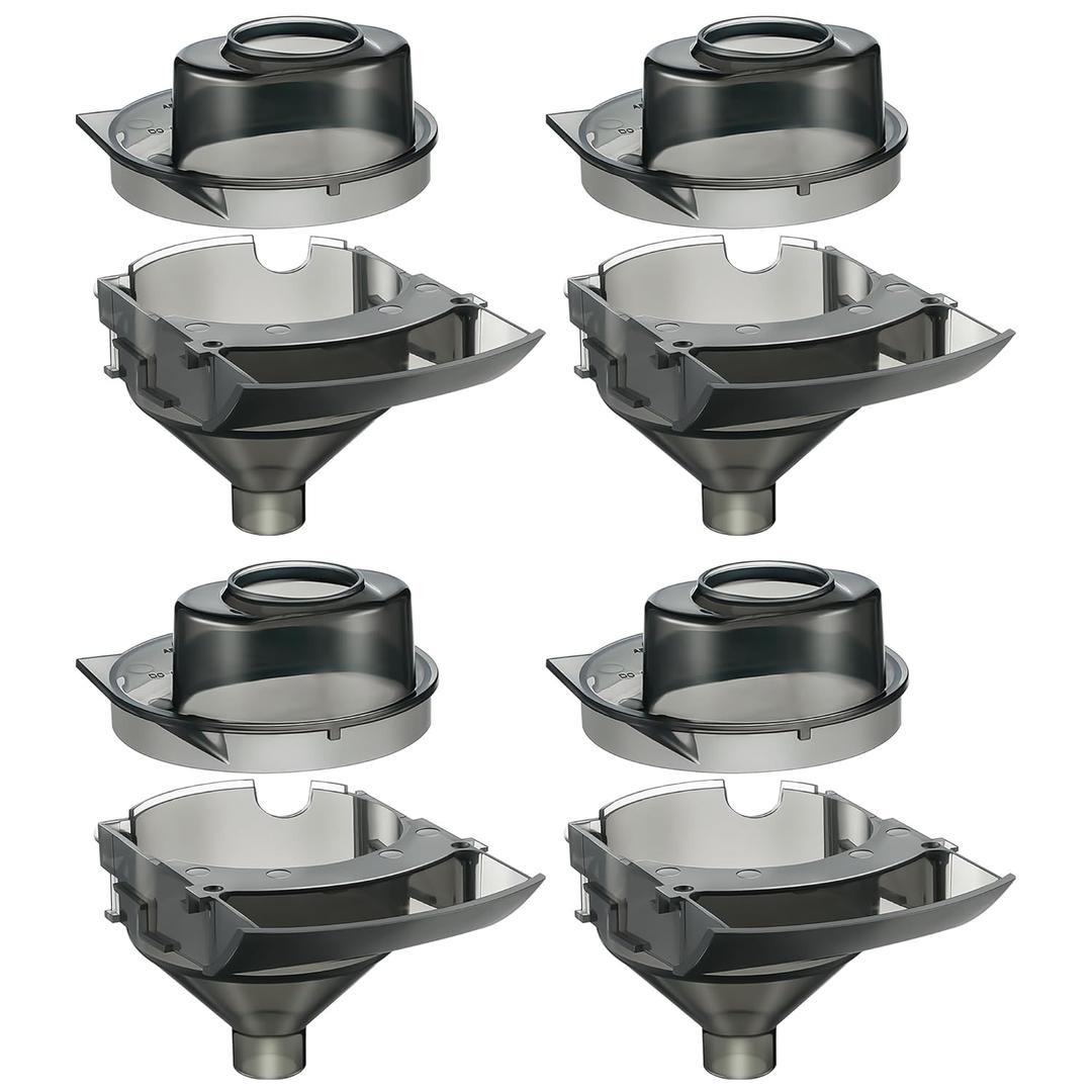 4 Sets Baby Formula Dispenser Replacement Funnel Compatible with Baby Brezza Replacement Parts Funnel and Cover, Grey