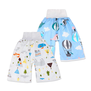 2 Packs Waterproof Diaper Pants Potty Training Cloth Diaper Pants for Baby Boy and Girl Night Time 