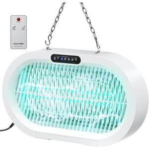 Minimoon Bug Zapper Indoor/Outdoor, High-Voltage Electric Mosquito Killer, Cold Cathode Fluorescent Light - 50,000H Lifespan, 14H Timer with Remote, Fly Trap Mosquito Zapper