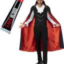 Morph Vampire Costume Men With Blood - Adult Dracula Costume Vampire Costumes For Halloween Costumes For Men Extra Large 