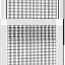 Hakuna Pets V2 Patio Pet Door Screen Insert Panel for Sliding Doors, Fits Door Track Min Ht 62.99" to Max Ht 84.25",UV Resistant Mesh, Locking Magnetic Dog Door, Easy Install and Removal, Large, White