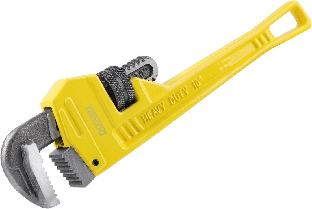 DOWELL 10' Pipe Wrench - Reliable and Durable Cast Steel Wrench for Long-Lasting Pipe Maintenance