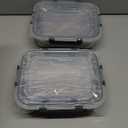 M MCIRCO [80 oz & 36 oz Extra Large Glass Food Storage/Baking Containers Set with Lids, 2 Pack 80 oz(10 cup)&2 Pack 36 oz (4.5 cup) Airtight Glass Container,Microwave,Oven,Freezer and Dishwasher