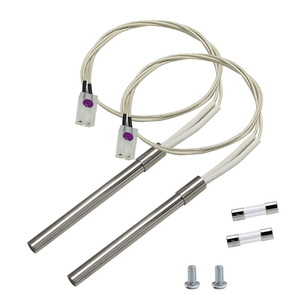 YAOAWE 2 Packs Upgraded Igniter Replacement for Pit Boss and Camp Chef Grill, Hot Rod Ignitor Parts Kit with 2pc Fuse, 200W 120V