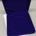 FINGERINSPIRE Velvet Pearl Necklace Storage Gift Box 7.48x7.48x1.6inch Square Velvet Jewelry Gift Box Dark Blue Necklace Gift Display Case Wedding Jewelry Storage Holder for Long Pearl Chain Necklace