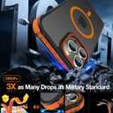 DEERLAMN Strong Magnetic Case for iPhone 15 Pro 6.1-Inch,[Compatible with Magsafe][Military Grade Drop Protection] Translucent Matte Shockproof Protective Phone Cover-Forest Orange