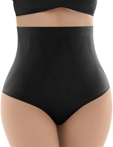 KAWERI Tummy Control Shapewear for Women, High Waisted Body Shaping Underwear Briefs, Seamless Panty Girdle,Black, X-Large-XX-Large