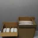 HaWare Stoneware Dinnerware Sets, 12-Piece Plates and Bowls Set for 4, Dishes Set for Home Restaurant, Speckled Milky White