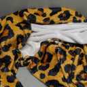 Hahafelt Winter Brown Leopard Print Blanket 60 x 80 Inch Warm Super Soft Cozy Flannel Fleece Fluffy Plush Cheetah Throw Blanket Lightweight Gifts for Bed Sofa Office Couch Camping All Seasons