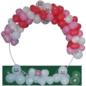 Pack of 2, JODIDI 57 Pcs - Premium Party Balloons for Valentine's Day, Weddings, Birthdays and Anniversary Celebrations (Pastel Colors - Red, Pink, White)