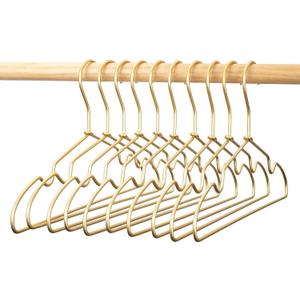 Koobay 12.6" Matte Gold Metal Kids Baby Hangers, 30Pack, Non Slip, Suit for Coated Wire Children Clothes Hangers Closet Storage, Retail Display Space Saving for Toddler Coats Infant Hangers