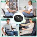 SAHEYER Donut Pillow for Tailbone Pain, Memory Foam Hemorrhoids Pillow for Sciatica Nerve, Sciatica Hip Coccyx Seat Cushion for Long Sitting Office Workers, Car Drivers, Black