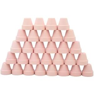 Yuvori Mini Pastel Terracotta Pots for Micro Gardens – 30 Pack, 1.7” Tiny Breathable Clay Planters, Macaron Colors, for Moss, Fairy Gardens, Dollhouses, and Succulents (Pink, 1.7 Inch)