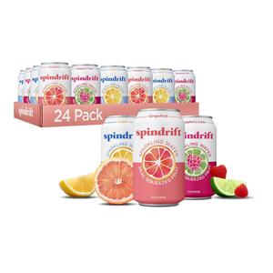 Spindrift Sparkling Water, Core 3 Flavor Variety Pack, Made with Real Squeezed Fruit, 12 Fl Oz Cans, Pack of 24 EXP: 11/08/26
