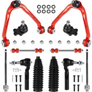 TadaMark Front Upper Control Arm with Ball Joints Suspension Kit with Polyurethena Bushing,Tie Rod Ends Sway Bar Stabilizer Links Fit for Chevrolet Silverado for GMC Sierra 1500 1999-2006 RWD