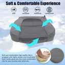SecosAutoparts Driver Side Bottom Seat Cover + Foam Cushion for Ford F250 F350 F450 F550 2011-2016-Gray Cloth Replacement, Custom Fit XLT FX4 STX, Single/Quad/Crew Cab