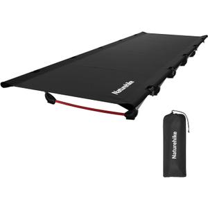 Naturehike GreenWild Camping Cot, Ultralight Folding Backpacking Cot, Supports 330lbs, Portable Camping Bed for Adults for Camping Hiking Travel Home, Black