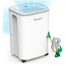 Dehumidifier for Home, Dehumidifier 4500 Sq.Ft 50 Pint, Dehumidifiers with Drain Hose, 0.66 Gallon Water Tank, RUWORA Dehumidifiers for Basement Bedroom Bathroom RV, 24H Timer, Overflow Protection