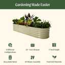 Vego garden Raised Garden Bed Kits, 17" Tall 9 in 1 8ft X 2ft Metal Raised Planter Bed for Vegetables Flowers Ground Planter Box-Olive Green