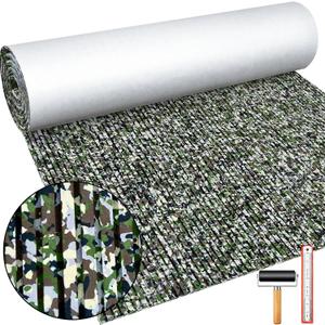 Tinideya Boat Flooring EVA Foam Boat Decking Non Slip Marine Camo Self Adhesive Carpet with Roller Ruler for Kayak Yacht Motorboat(Camo Jungle, 94'' X 47")
