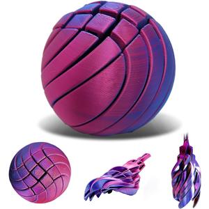 Morphslime Ball, 3D Printed Morphslime Sphere Stress Relief Ball Fidget Toys, Impossible Liquid-Like Balls Sensory Fidget Desk Toy for Office & Home, Cool Stuff Toys Gift for Kids Teen Adult (Purple)