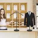 Shirt Display Stand, 18-34 Inch Height Adjustable Mannequin Torso for Vendors Shop, More Stable Dress Form Portable Clothes Garment Rack, T Shirt Display Holder Jacket Coat Stand Hanger, Black