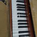 88 Key Weighted Keyboard Piano with Sustain Pedal, Power Adapter & Sheet Music Stand - Home Digital Piano, Brown (Keyboard Only), 51 inches x 10.6 inches x 3.5 inches