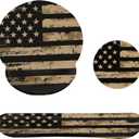 Retro Flag Ergonomic Wrist Support Keyboard Mouse Wrist Rest Set, Computer Office Comfortable Wrist Rest for Mouse Easy Typing