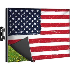 Outdoor TV Cover 55 Inch Weatherproof and Waterproof | TV Cover for Outside 55 | Outdoor TV Enclosure | Smart Shield TV Screen Protector for Outside TV | TV Display Protectors (52" - 55" HQ, US Flag)
