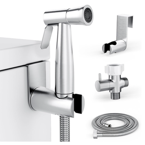 Bidet Sprayer for Toilet, Handheld Sprayer Kit, Cloth Diaper Sprayer Set - Easy to Install - Stainless Steel