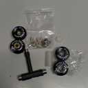 Skateboard Wheels 52mm 95A with Tool Set, Skateboard Bearings,Skateboard Tools Washers, Freestyle Skateboard Wheel Tips Street Skateboard (black)