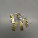 6 PCS 2 Inch Gold Cabinet Door Hinges, Mini Cabinet Decorative Folding Butt Hinges, Gold Folding Butt Hinge with Mouting Screws for Wooden Box Jewelry Box Missing Two Pieces